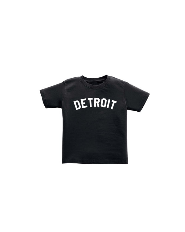 Basic Detroit Black T-Shirt for Toddlers