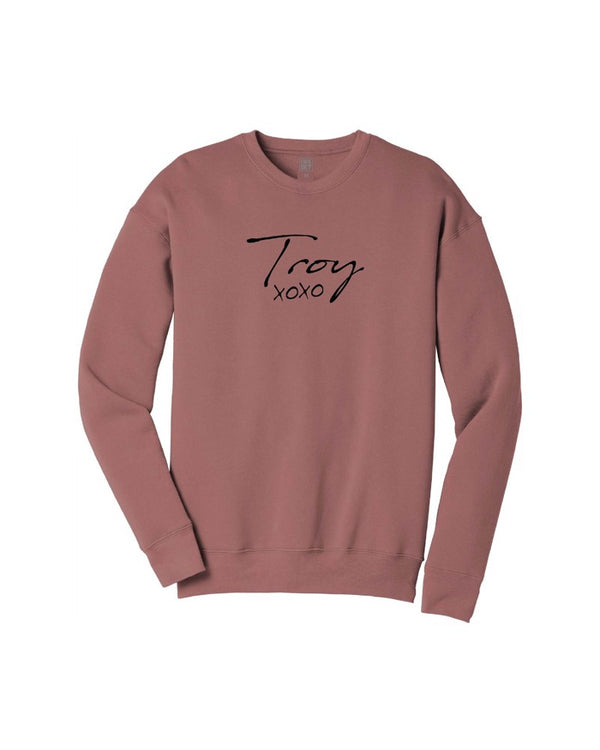 Ink Detroit Troy XOXO Crewneck Sweatshirt - Mauve