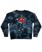 Ink Detroit- Tupac Back from the Dead Wings Jersey - Crewneck - Black Tie Dye - Ink Detroit