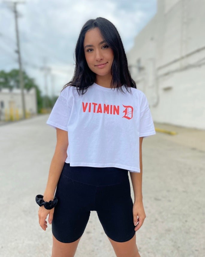 Ink Detroit - Vitamin D Crop T-Shirt - White - Ink Detroit