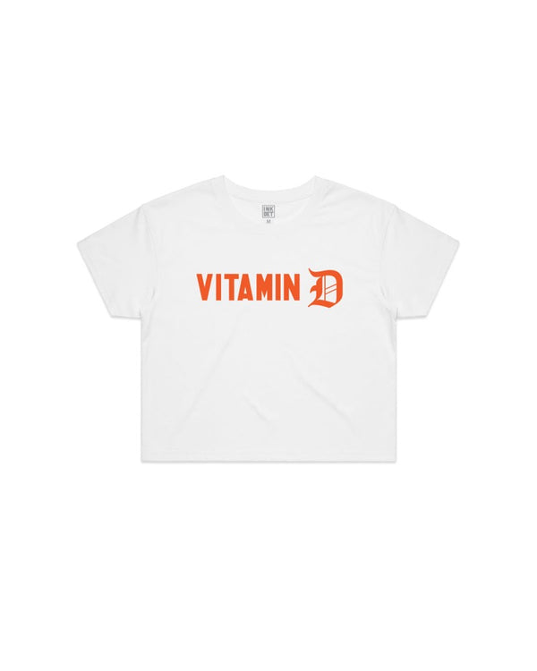 Ink Detroit Vitamin D crop T-Shirt white
