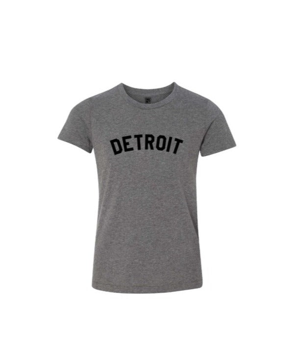 Basic Detroit Youth T-Shirt Heather Grey
