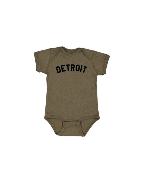 Basic Detroit Onesie in Military Green