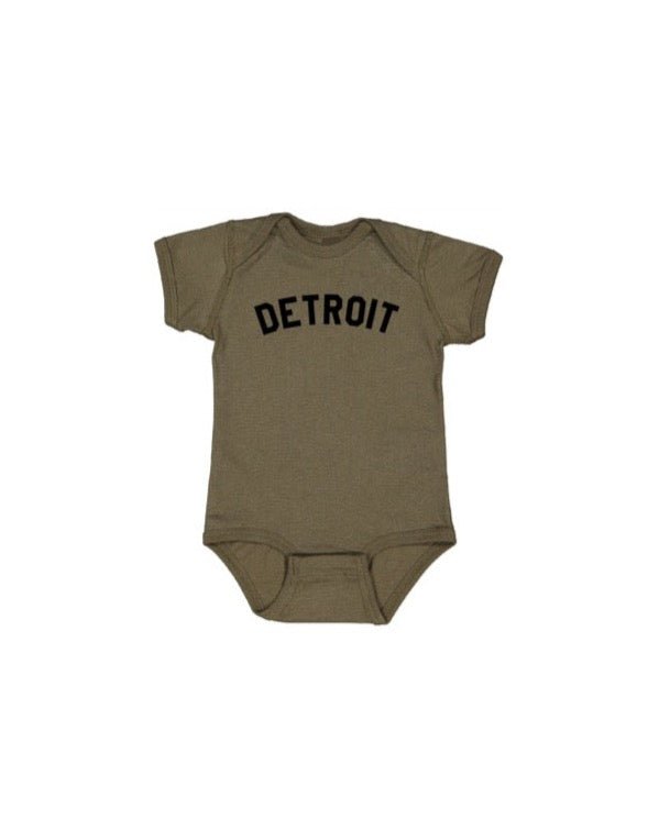 Ink Detroit Baby Onesie - Military Green - Ink Detroit