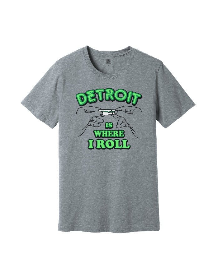 Ink Detroit Is Where I Roll - Heather Grey - Ink Detroit