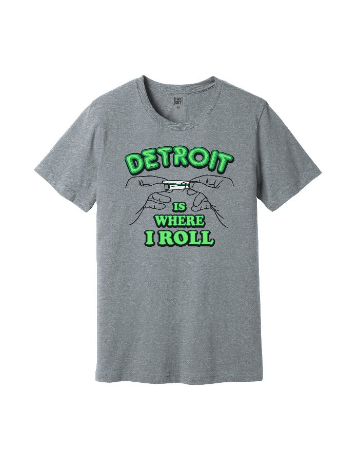 Ink Detroit Is Where I Roll - Heather Grey