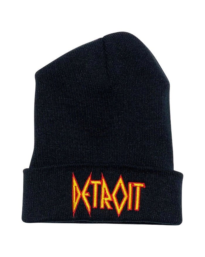 Ink Detroit DET Leopard Beanie - Black - Ink Detroit