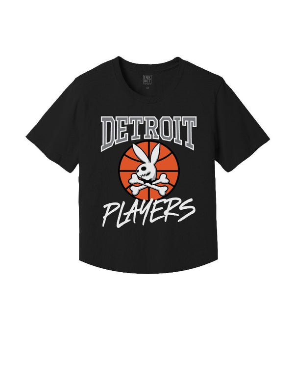 Ink Detroit - PLAYERS Kinda Cropped Black T-Shirt