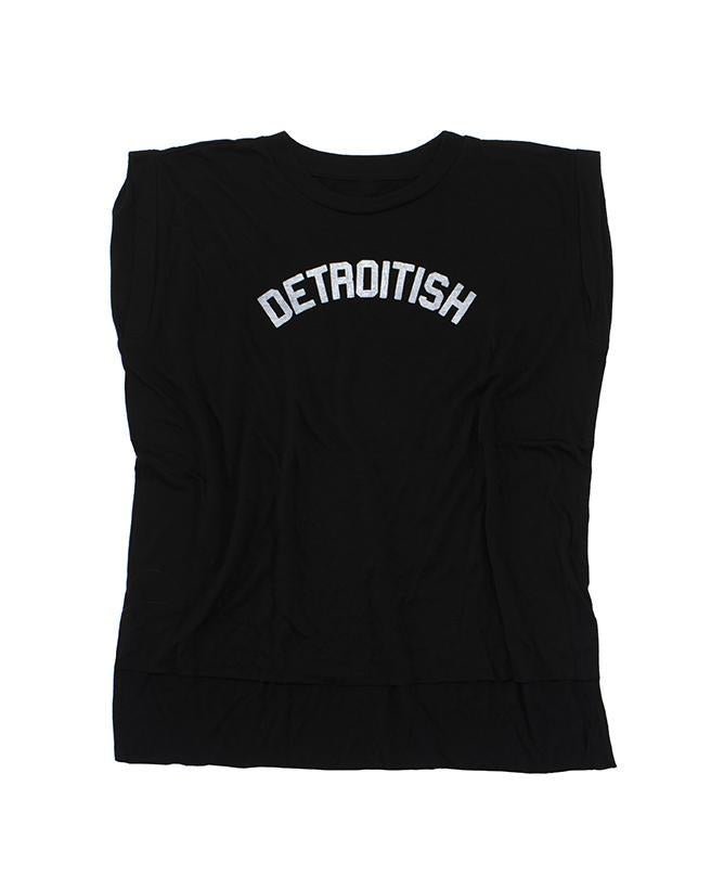 Ink Detroit Detroitish Women's Flowy Muscle T-Shirt Rolled Cuff - Available in 5 Colors - Ink Detroit