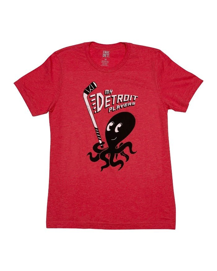 Ink Detroit My Detroit Players Octopus T-Shirt - Red - Ink Detroit