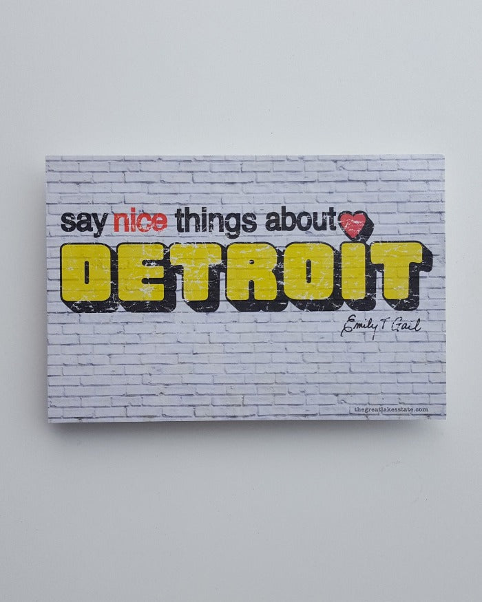 Say Nice Things About Detroit Postcard
