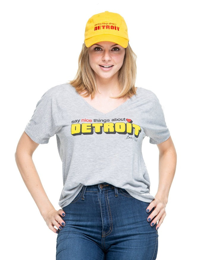 Say Nice Things About Detroit Dad Cap - Yellow