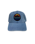 The Great Lakes State Washed denim Dad hat with TGLS emblem - Ink Detroit