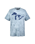 The Great Lakes State - Great Lakes T-Shirt - Lake Blasted Blue - Ink Detroit