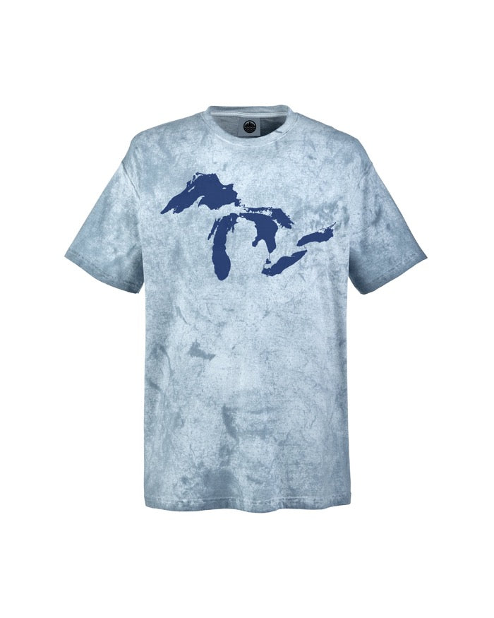Great Lakes Color blast dye T-Shirt in Blue