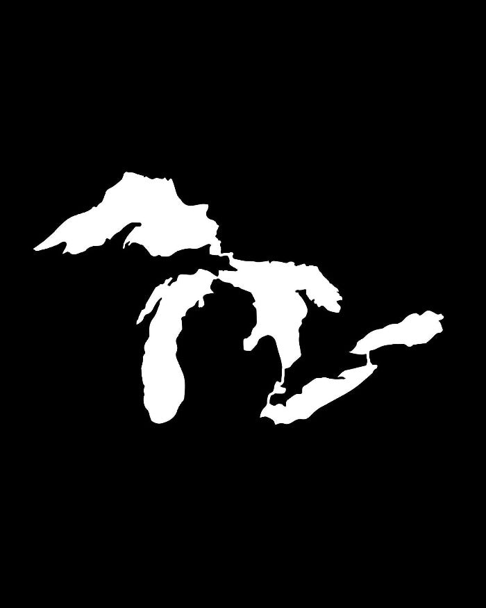 The Great Lakes - Vinyl Decal Sticker - Ink Detroit