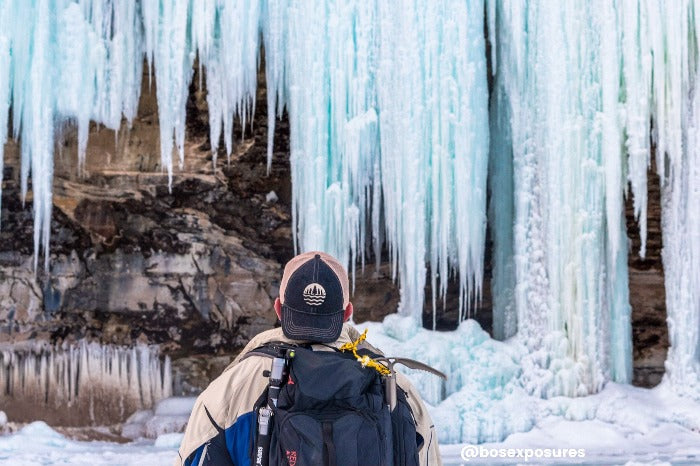The Great Lakes State Black Denim Mesh Back Emblem Cap
