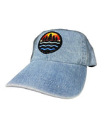 The Great Lakes State Washed denim Dad hat with TGLS emblem - Ink Detroit
