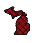 The Great Lakes State Buffalo Plaid Flannel Die Cut Vinyl Sticker - Ink Detroit