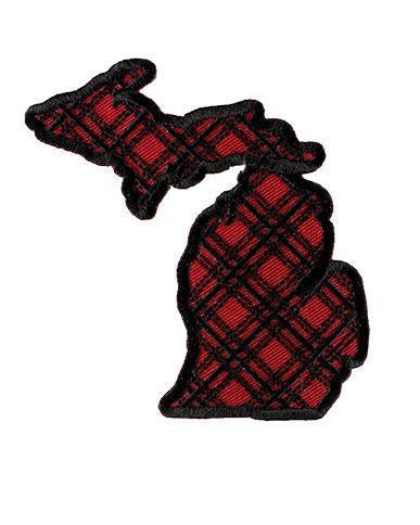 The Great Lakes State Buffalo Plaid Flannel Iron on Patch