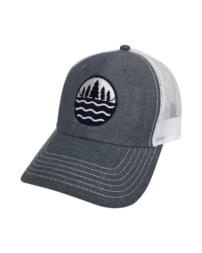 The Great Lakes State Chambray and White Mesh Cap