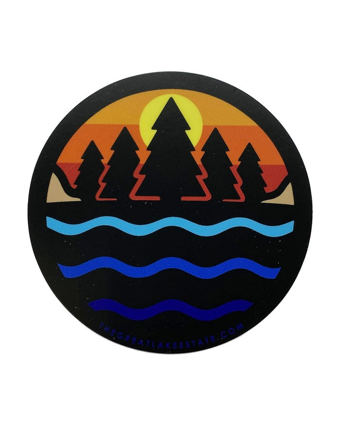 The Great Lakes State Color Logo Die Cut Vinyl Sticker