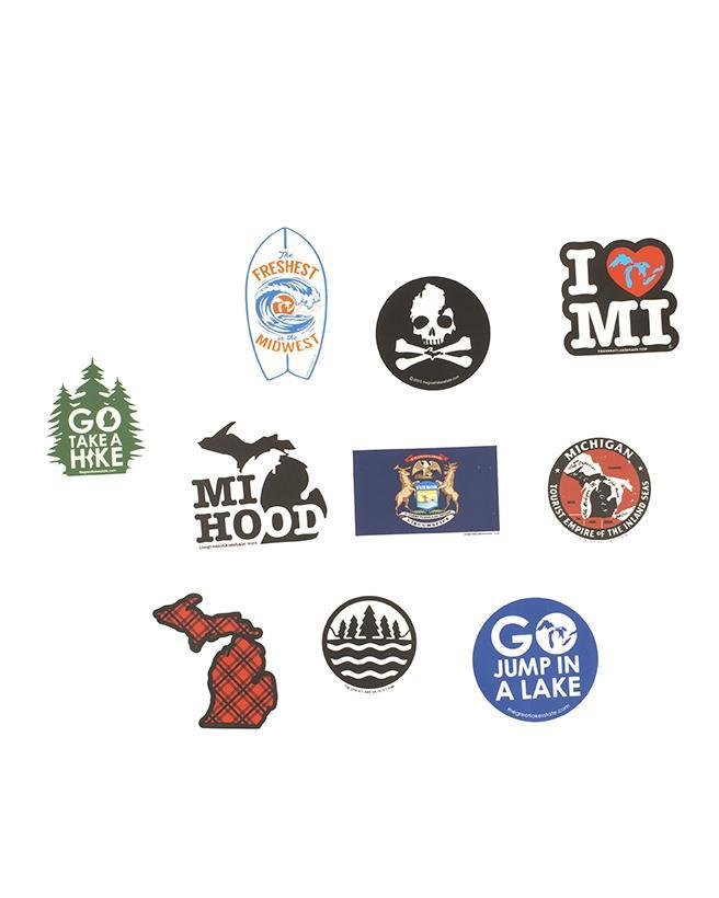 The Great Lakes State Die Cut Vinyl Sticker Bundle - 10 Pack - Ink Detroit