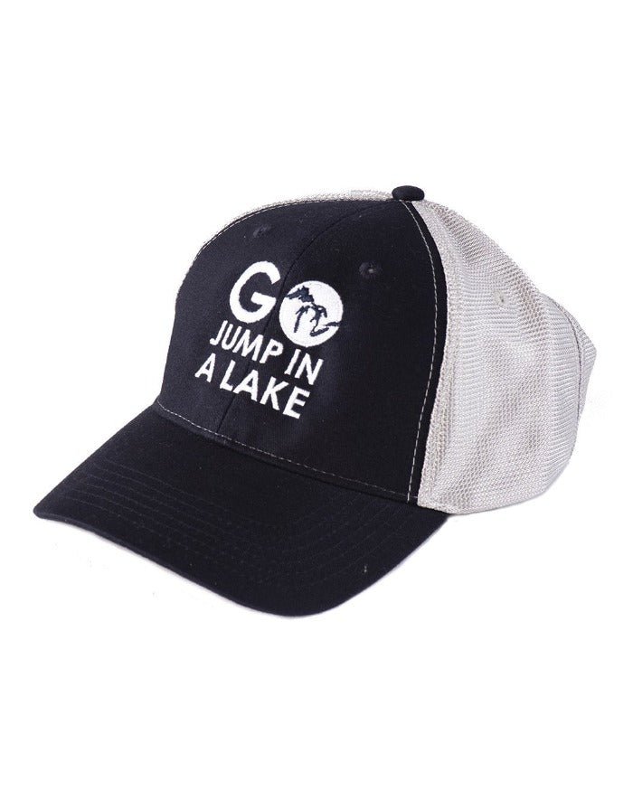 The Great Lakes State Go Jump In A Lake Mesh Cap - Ink Detroit