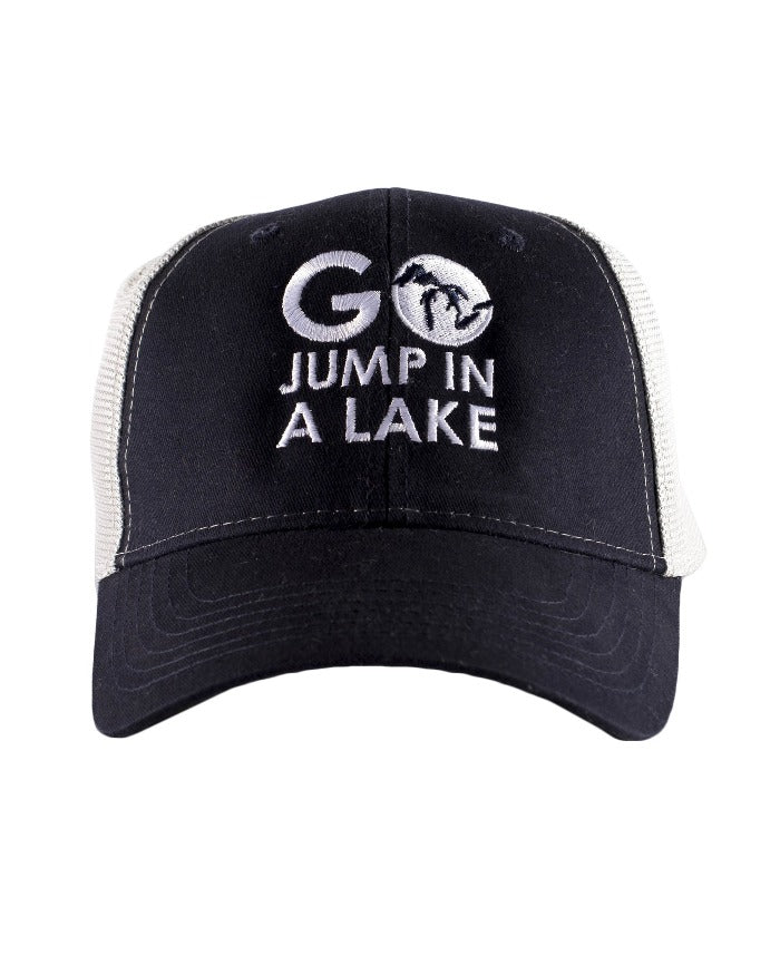 The Great Lakes State Go Jump In A Lake Mesh Cap - Ink Detroit