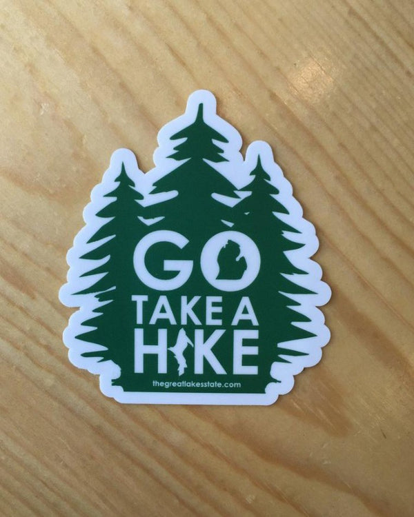 The Great Lakes State Go Take A Hike Die Cut Vinyl Sticker