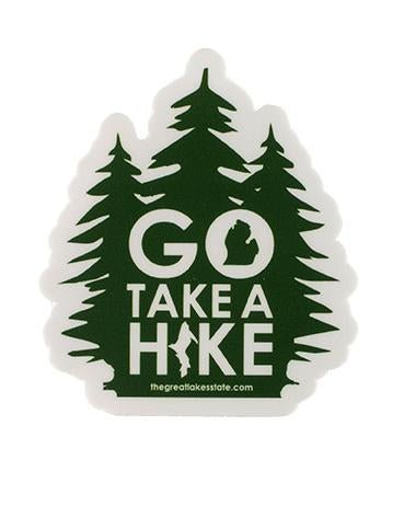 The Great Lakes State Go Take A Hike Die Cut Vinyl Sticker - Ink Detroit