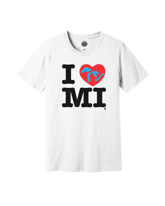 The Great Lakes State - I Love Michigan White T-Shirt