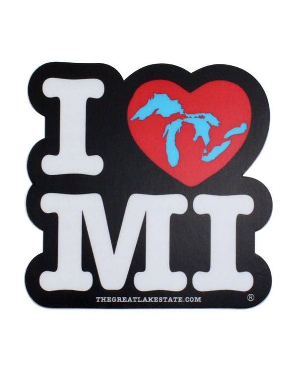 The Great Lakes State - I Love MIchigan Die Cut Vinyl Sticker