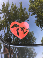 The Great Lakes State Lakes Heart Vinyl Decal Sticker - Ink Detroit