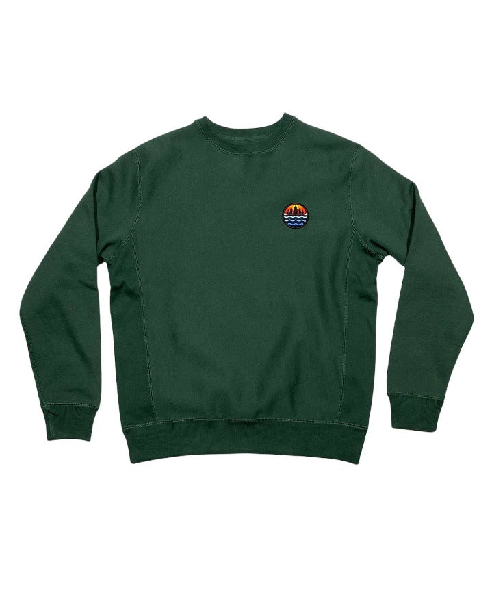 The Great Lakes State Heavyweight Forest Green crewneck