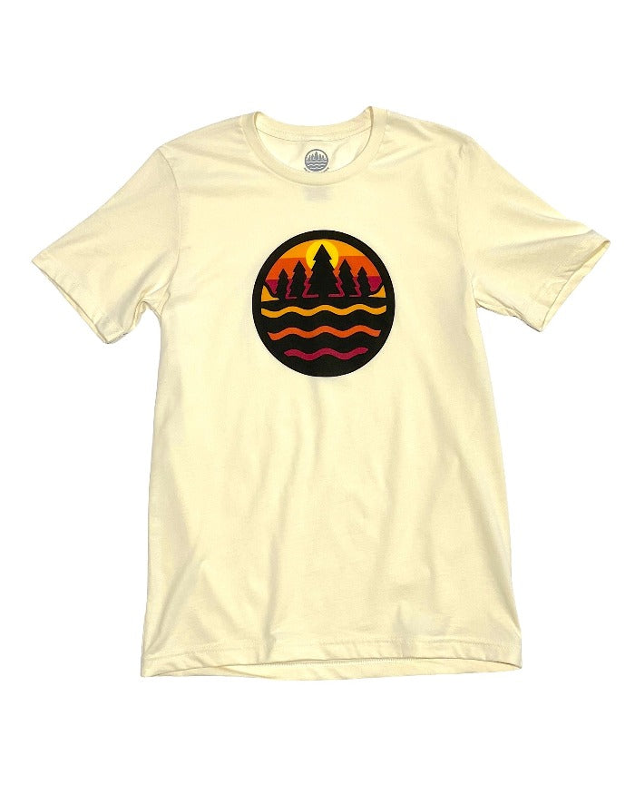 The Great Lakes State Warm Colors Logo T-Shirt - Natural
