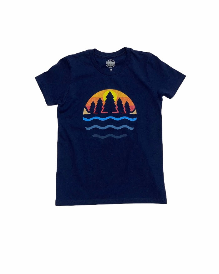 The Great Lakes State Color Logo Youth T-Shirt - Navy