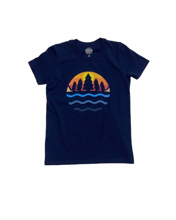 The Great Lakes State Color Logo Youth T-Shirt - Navy