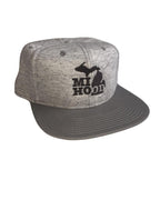 The Great Lakes State MI Hood Jersey Knit Snapback - Light Grey - Ink Detroit