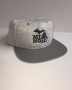 The Great Lakes State MI Hood Jersey Knit Snapback - Light Grey - Ink Detroit
