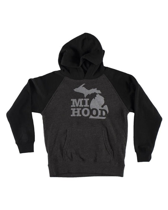 The Great Lakes State MI Hood Youth Pullover Hooded Sweatshirt