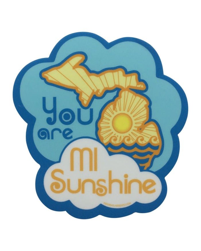 The Great Lakes State MI Sunshine Die Cut Vinyl Sticker - Ink Detroit