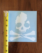 The Great Lakes State Michigan Skull & Bones Extra Large Vinyl Decal Sticker - Ink Detroit