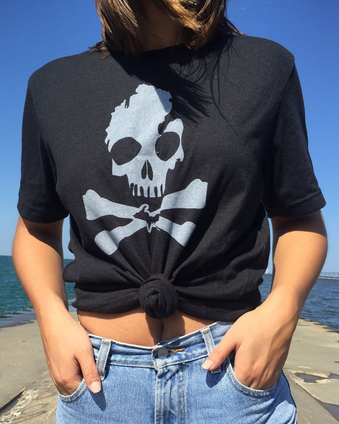 The Great Lakes State Michigan Skull & Bones T-Shirt