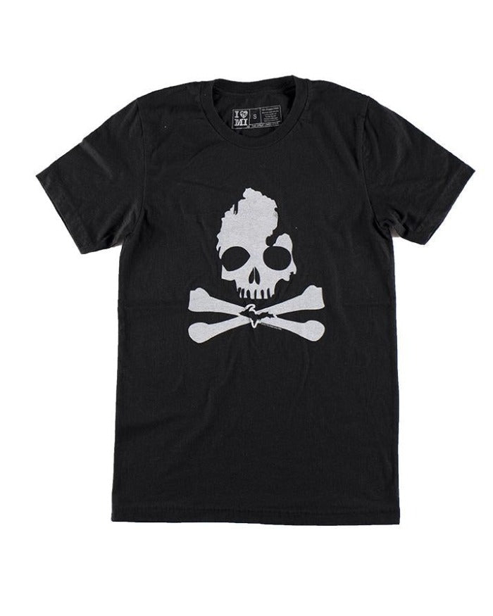 The Great Lakes State Michigan Skull & Bones T-Shirt - Ink Detroit