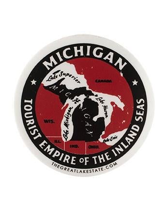 The Great Lakes State Michigan Tourist Empire of the Inland Seas Die Cut Vinyl Sticker - Ink Detroit