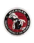 The Great Lakes State Michigan Tourist Empire of the Inland Seas Die Cut Vinyl Sticker - Ink Detroit