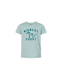 The Great Lakes State - Midwest Coast Youth T-Shirt - Heather Dusty Blue - Ink Detroit