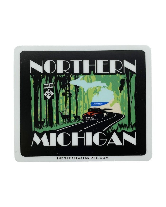 The Great Lakes State - Vintage Northern Michigan Die Cut Vinyl Sticker - Ink Detroit
