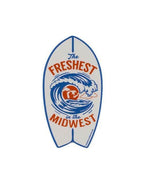 The Great Lakes State The Freshest in the Midwest Surfboard Die Cut Vinyl Sticker - Ink Detroit